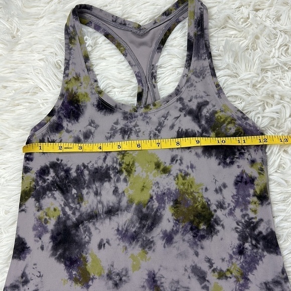 Lululemon Cool Racerback Short Tank Top *Nulu Radial Tie Dye Mauve Grey Multi - Picture 2 of 4